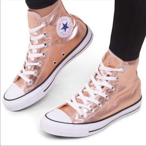 Converse | Shoes | Converse Rose Gold Chuck Taylor High Top Sneakers |  Poshmark